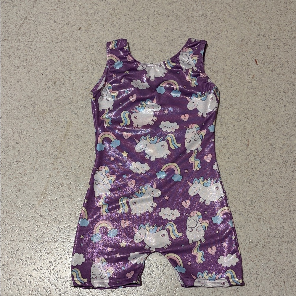 Purple Unicorn Print unitard 🦄 💜